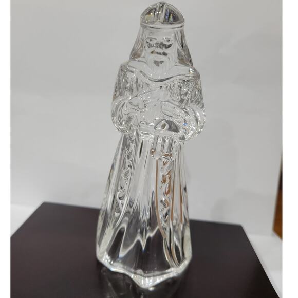 Vintage Princess House 24% Lead Crystal King Gaspar Christmas‎ Nativity PH Stamp - Picture 1 of 12